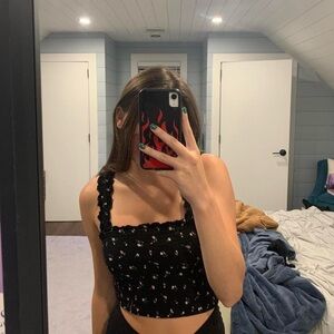 Hollister Floral Ruched Tank Top